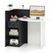 Reception Office Desk with L-Shaped Shelf, Drawer and Adjustable Storage